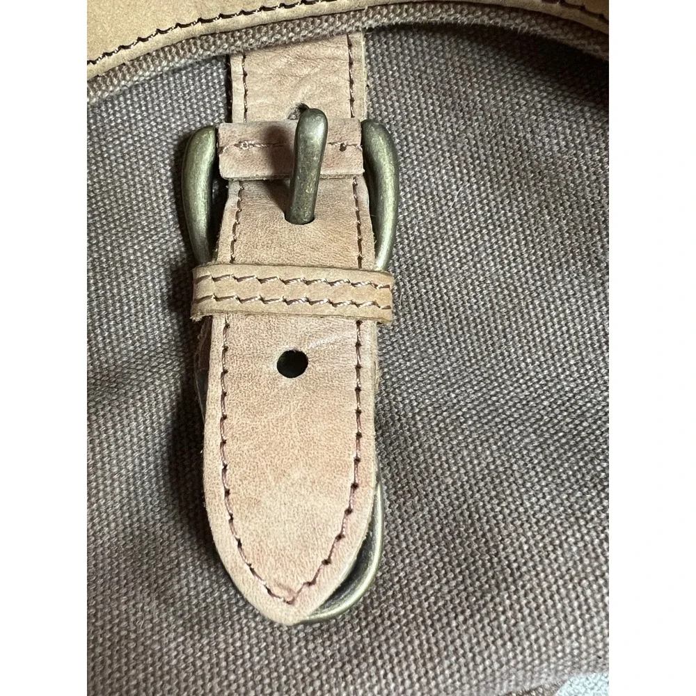 Vintage LL Bean Brown Canvas Leather Trim Messenger Field Bag LLB#0AMN7